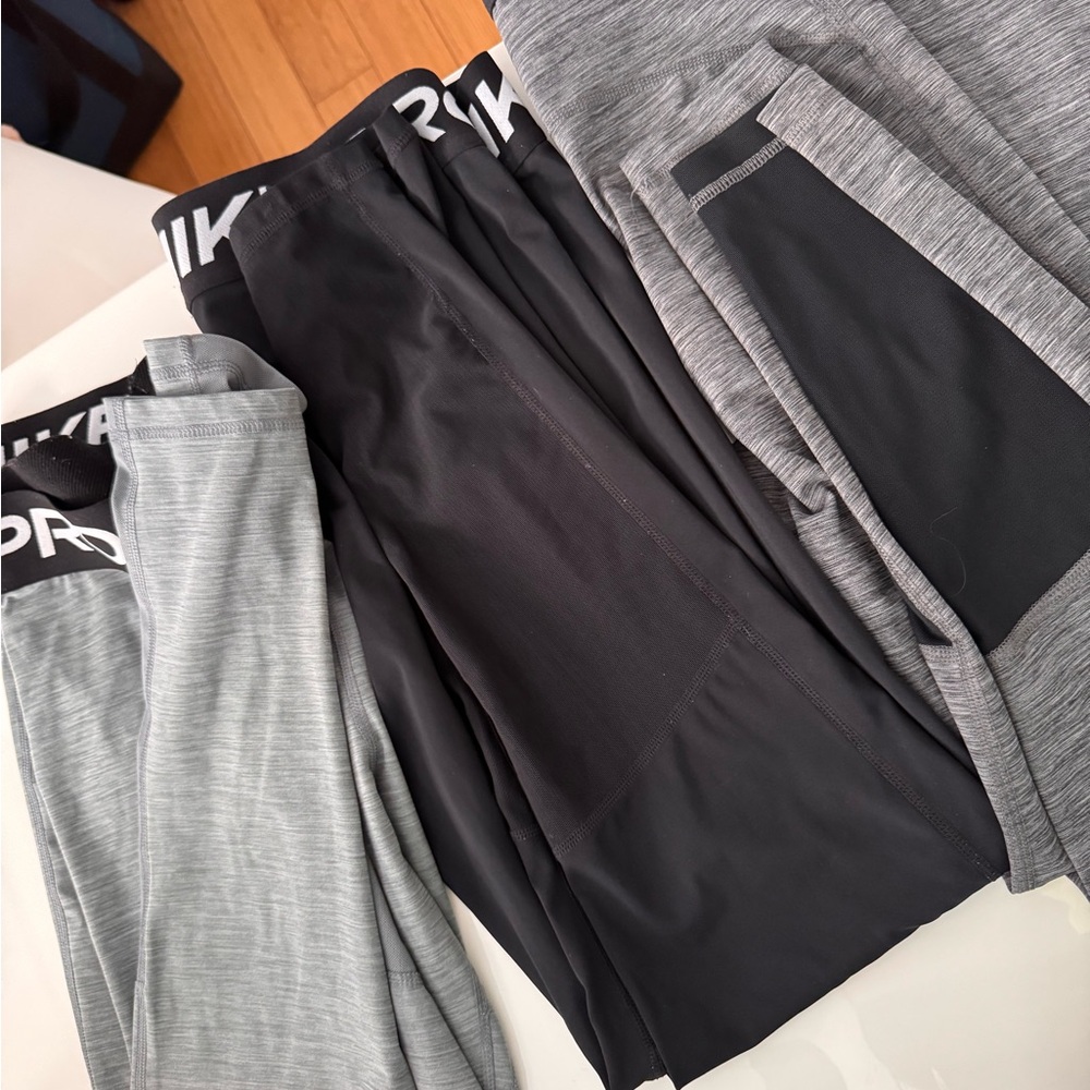 Nike Pro Black and Gray Activewear Bundle